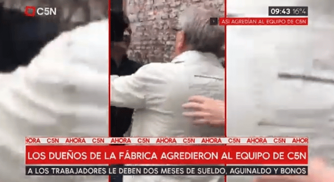 Agredieron a un Camarógrafo de C5N