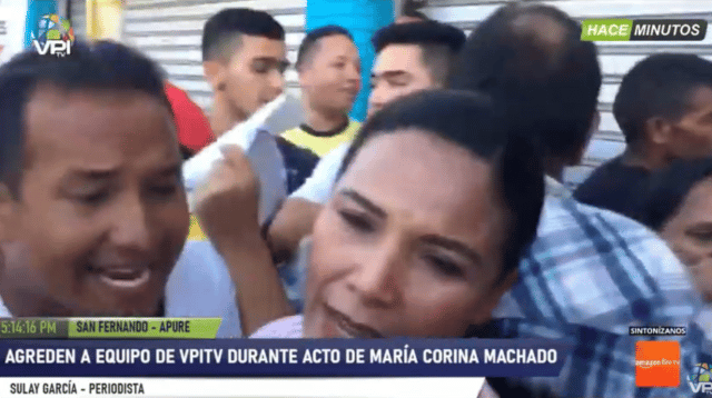 Reporteros de VPITV agredidos por militantes oficialistas en Apure