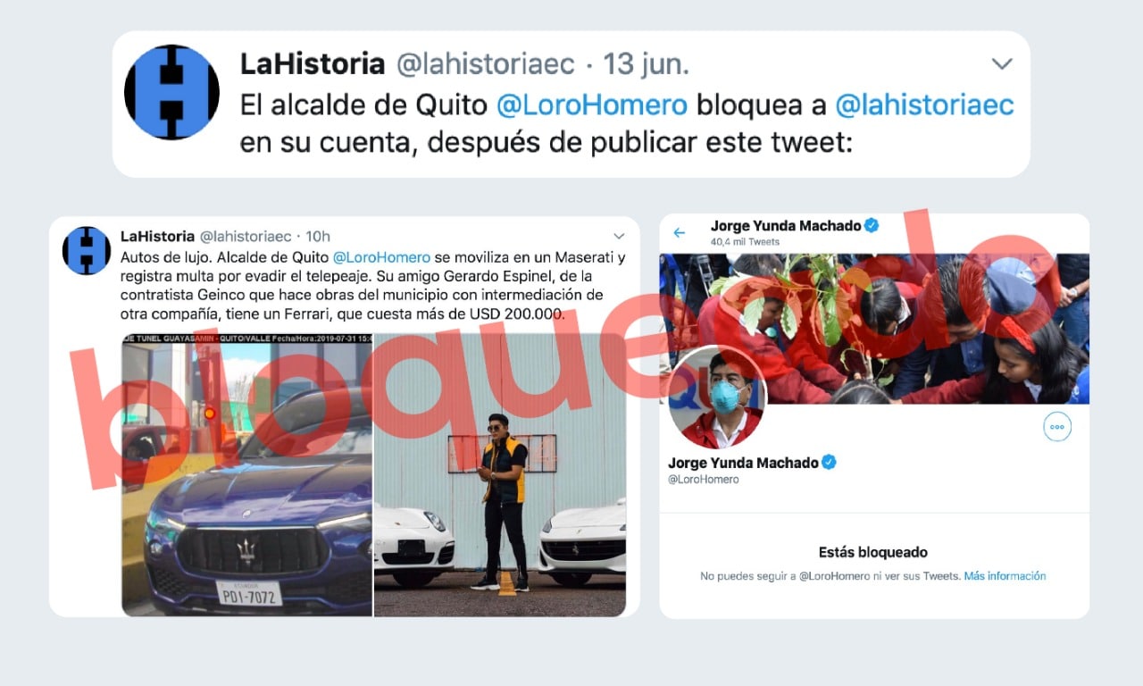 Alcalde Quito bloqueó a portal digital en Twitter