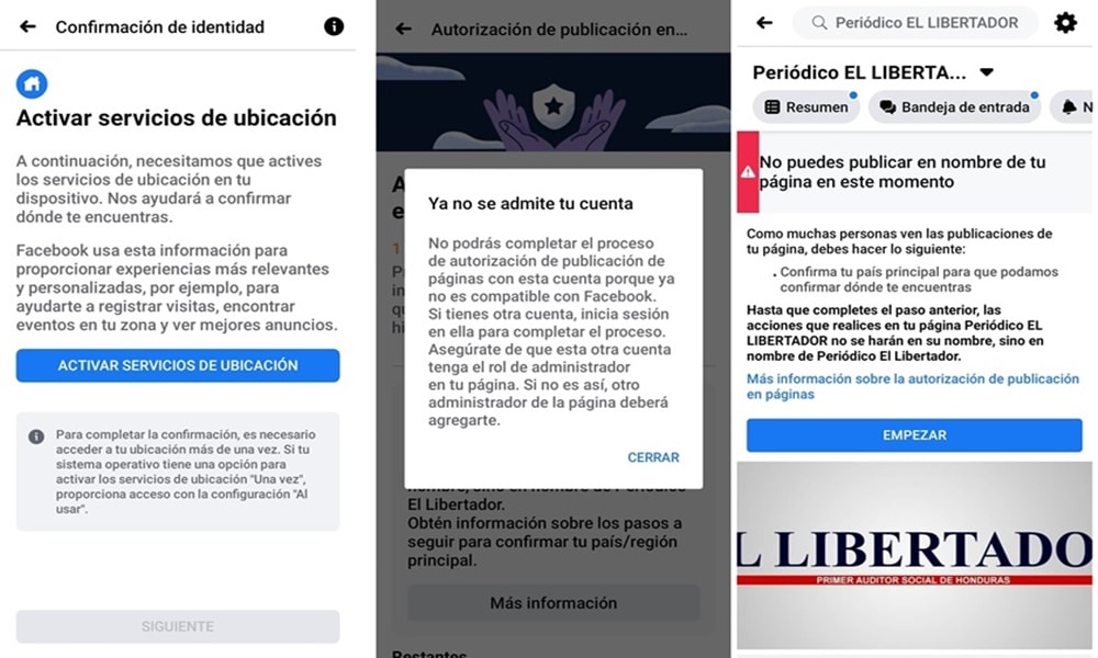 Bloqueos en página de Facebook denuncia periódico EL LIBERTADOR