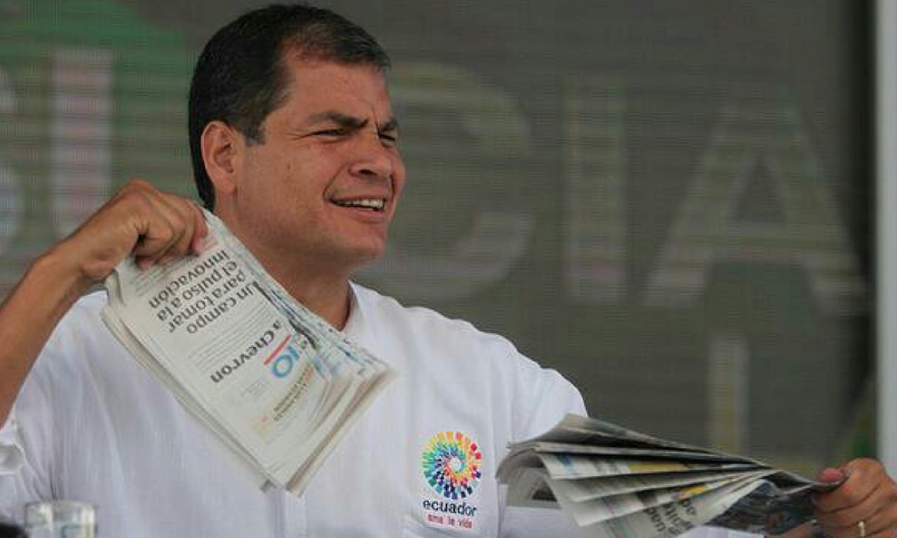 Rafael Correa solicitó audios de una entrevista a Radio Sucesos