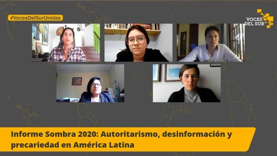 Voces del Sur presentó el Informe Sombra 2020 que detalla las agresiones a la prensa en América Latina 