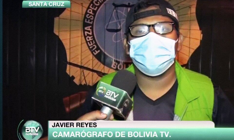 Camarógrafo de estatal BoliviaTv fue agredido en la ciudad de Santa Cruz