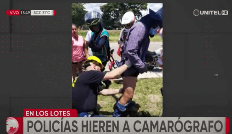 En Bolivia camarógrafo fue herido por proyectil de gas lacrimógeno