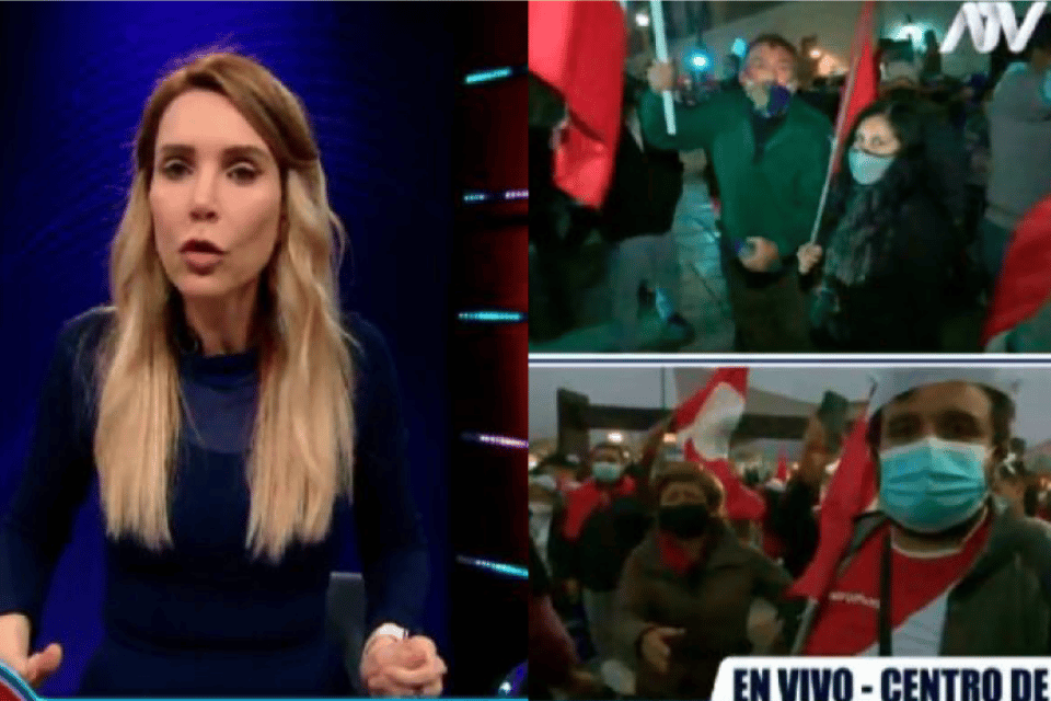 Perú: equipos periodísticos del canal ATV sufrieron acoso, agresiones e insultos en violenta manifestación