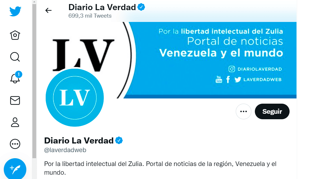 Twitter suspende cuenta del diario La Verdad de Zulia