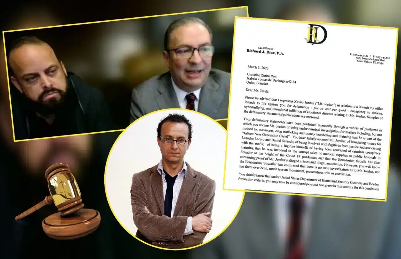 Procesado por tráfico de influencias inicia acciones legales contra periodista ecuatoriano