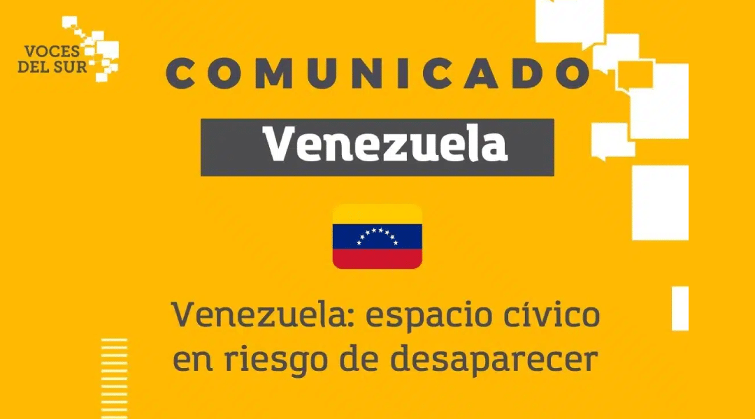 Venezuela: espacio cívico en riesgo de desaparecer