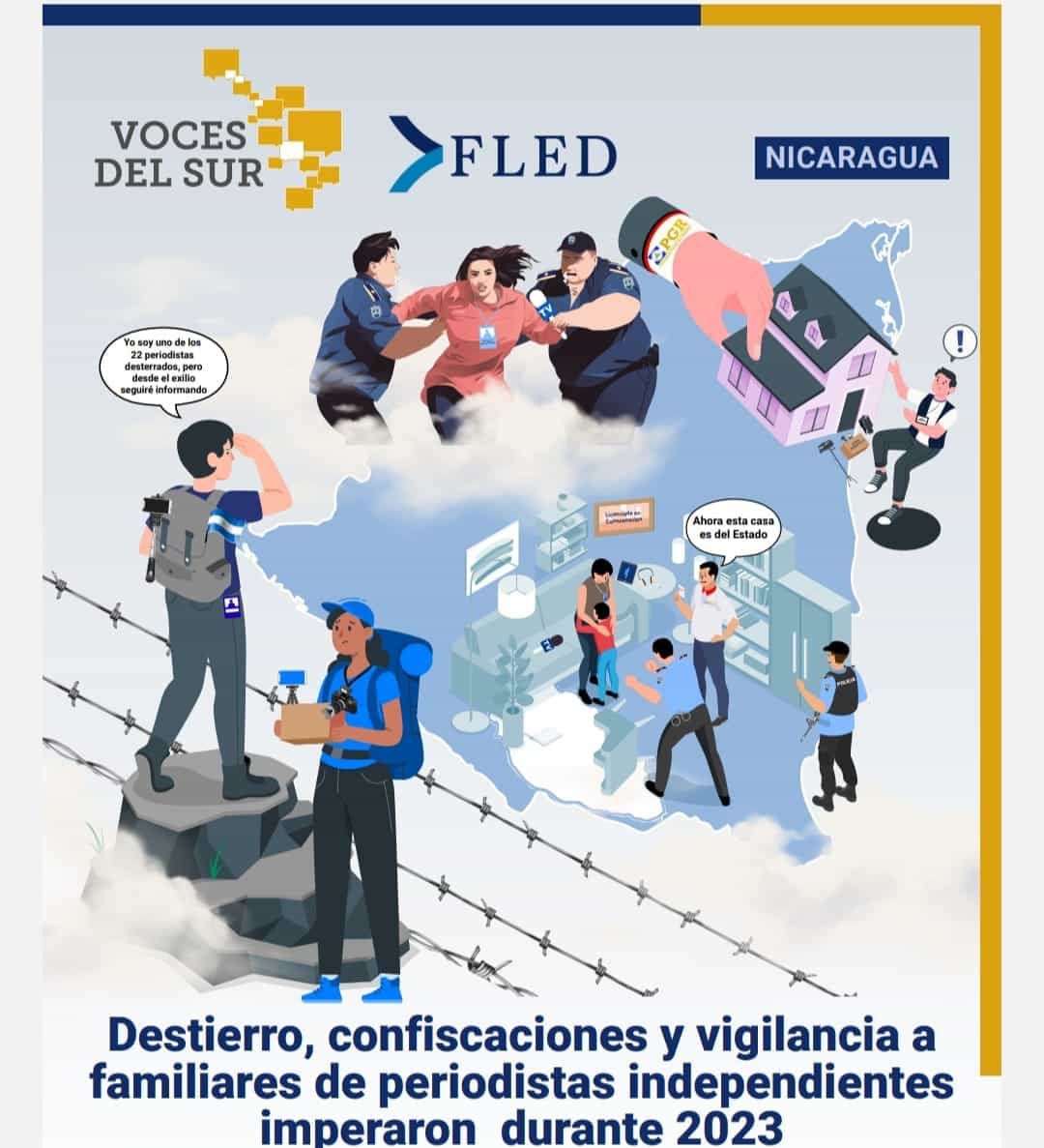 Nicaragua finalizó el 2023 con nuevas formas de represiones en contra la prensa independiente